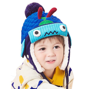 3pcs Quilted Robot Theme Winter Cap, Mufflers and Gloves - Little Surprise Box3pcs Quilted Robot Theme Winter Cap, Mufflers and Gloves