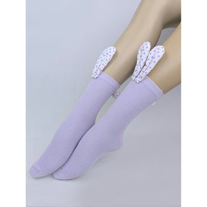 3pcs set of Purple, Mint & Pink, 3d Bunny Ears & Tail Socks for Kids (3 Pairs sets) - Little Surprise Box3pcs set of Purple, Mint & Pink, 3d Bunny Ears & Tail Socks for Kids (3 Pairs sets)