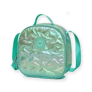 3pcs Shiny Mint Star Matching Backpack, Lunch Bag and Stationery Pouch, 8yrs to Adults - Back To School