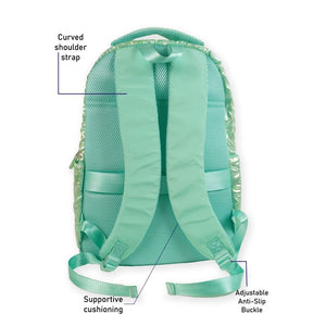 3pcs Shiny Mint Star Matching Backpack, Lunch Bag and Stationery Pouch, 8yrs to Adults - Back To School