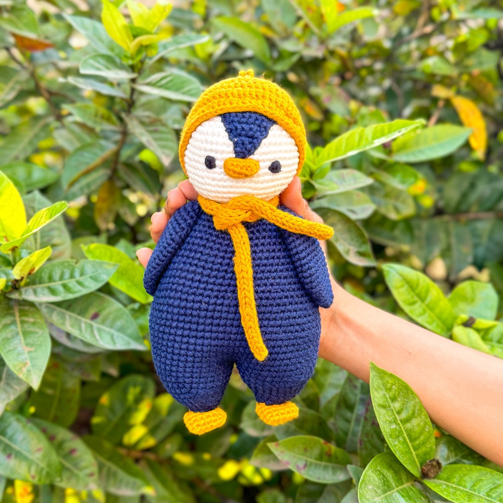 Himalayan Blooms Crochet Big Penguin Toy