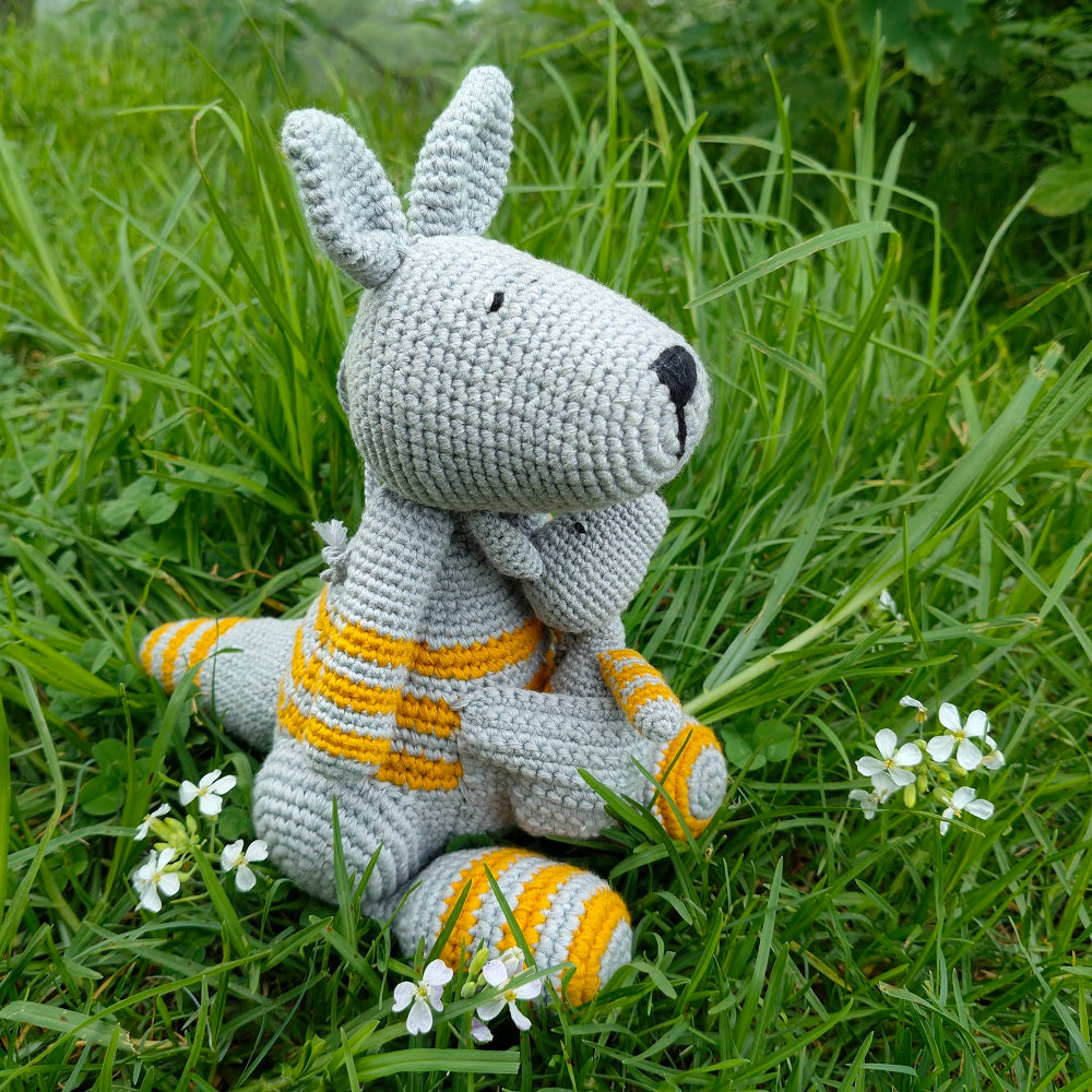 Himalayan Blooms Crochet Kangaroo Toy