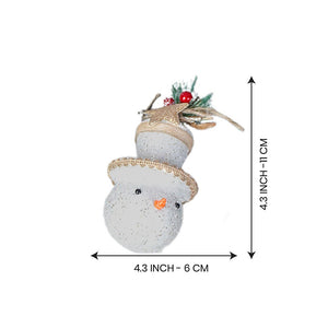 4 pcs Glitter Jute Snowy Elf themed Christmas Tree Ornaments - XMAS TREE ORNAMENTS