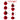 40 pcs Deep Shiny Red Theme Hanging Christmas Tree Ornaments - 