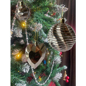 40 pcs, Rose Gold Theme Hanging Christmas Tree Ornaments - 