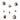 40 pcs, Rose Gold Theme Hanging Christmas Tree Ornaments - 