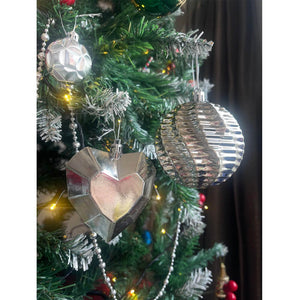 40 pcs Silver Theme Hanging Christmas Tree Ornaments - 