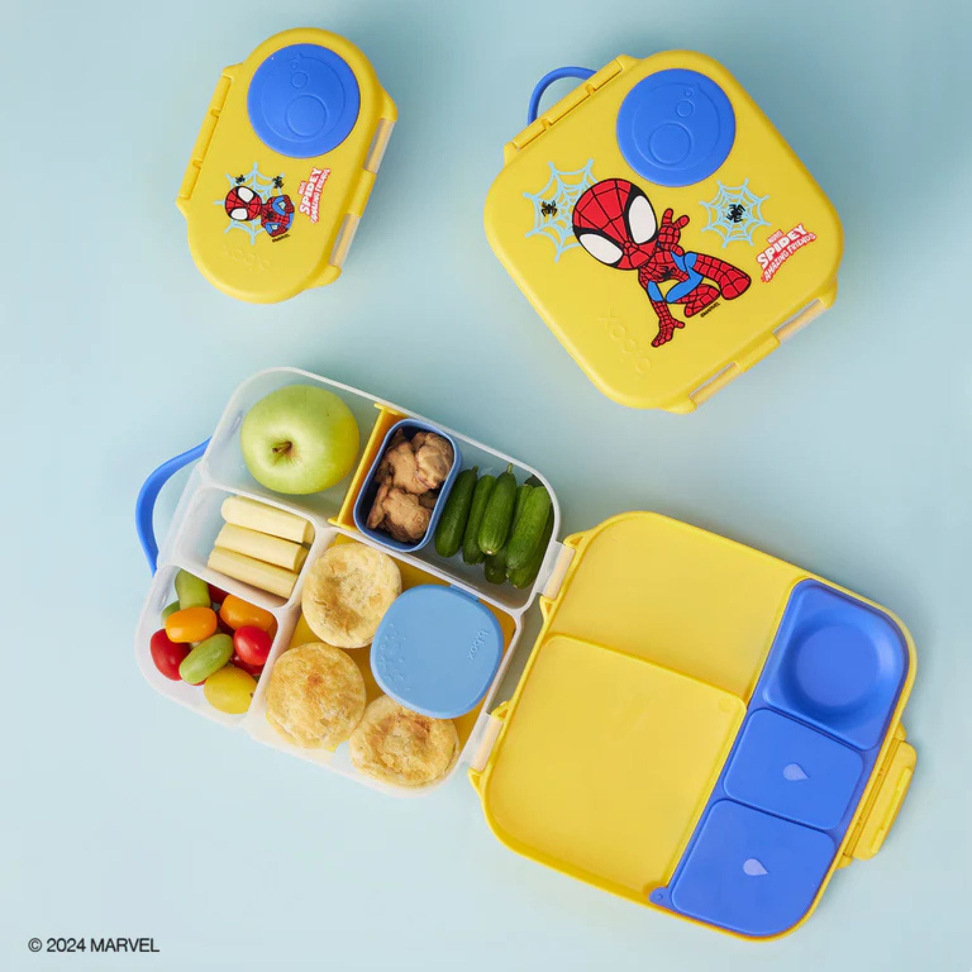 b.box Spidey Lunchbox - Adjustable Divider, Flexi Fruit Holder