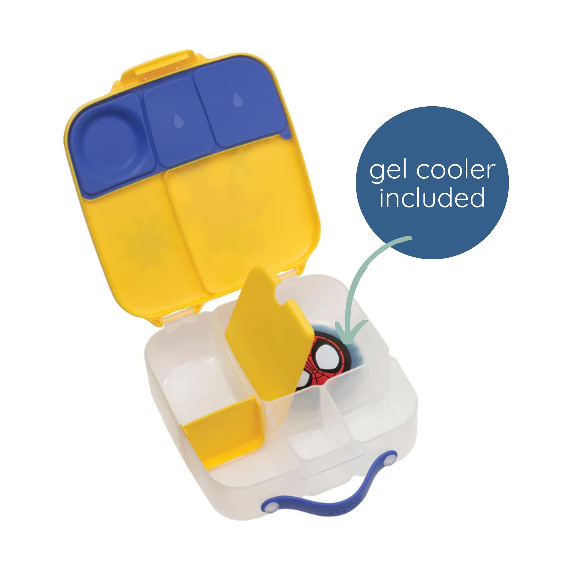 b.box Spidey Lunchbox - Adjustable Divider, Flexi Fruit Holder