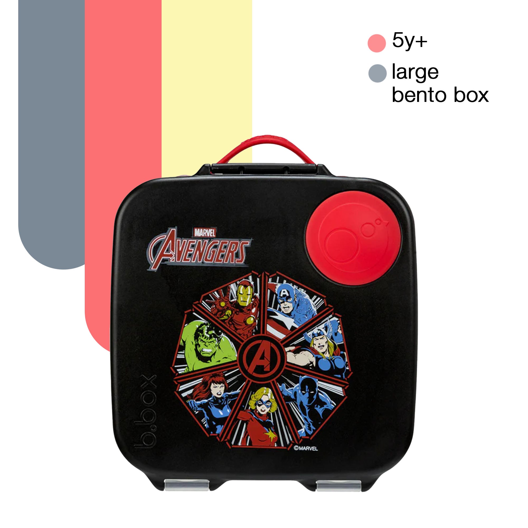 b.box Avengers Lunchbox - Adjustable Divider, Flexi Fruit Holder