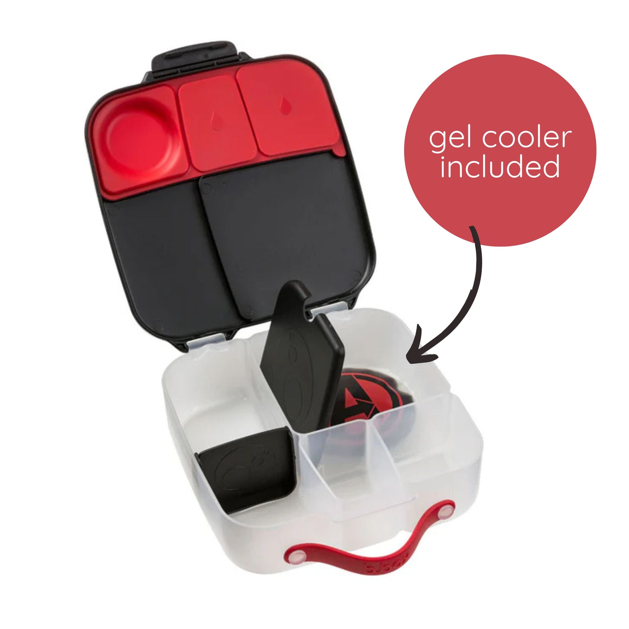 b.box Avengers Lunchbox - Adjustable Divider, Flexi Fruit Holder