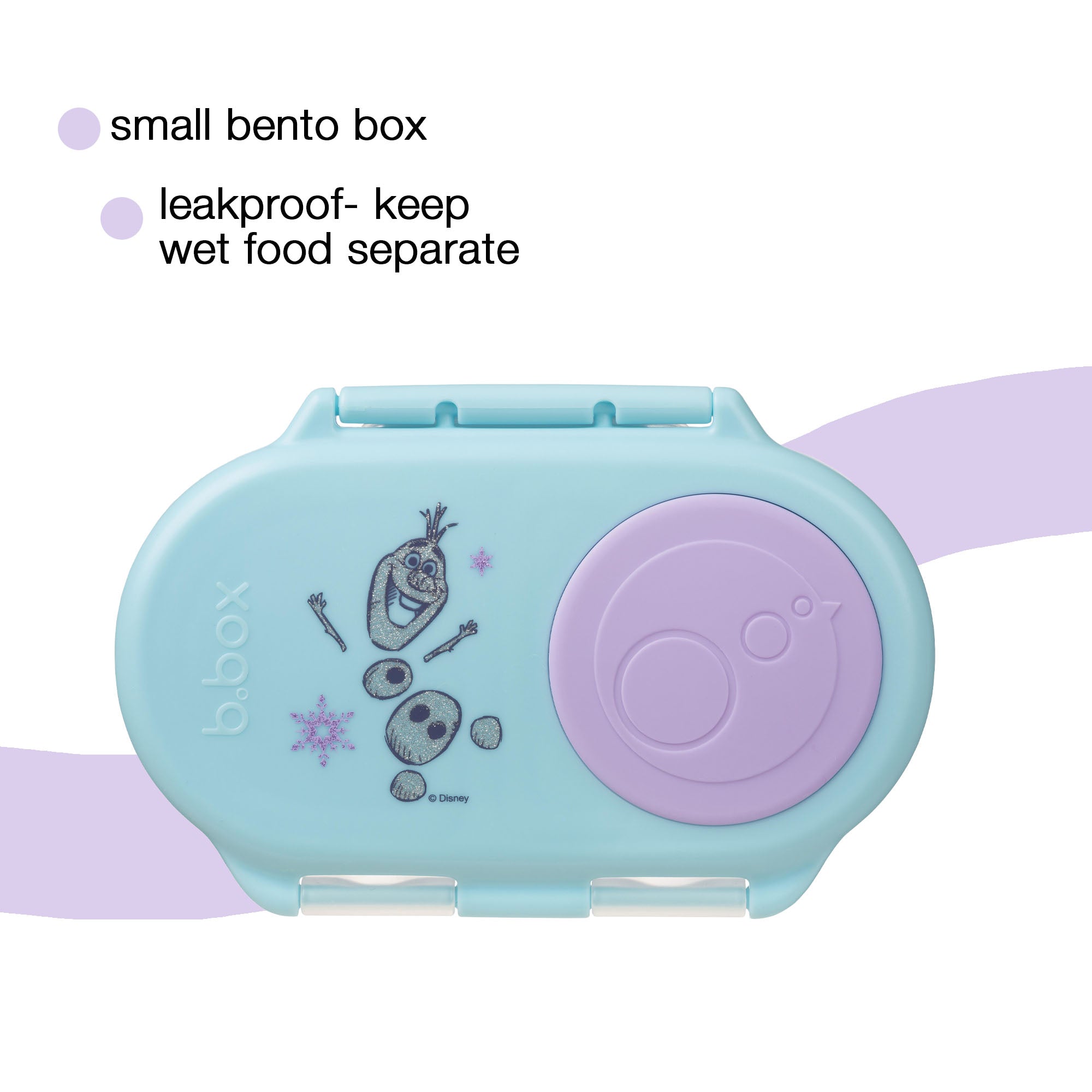 b.box Frozen Snackbox for Kids - Leak-Proof, 2 Compartments & Easy to Carry - Multicolor