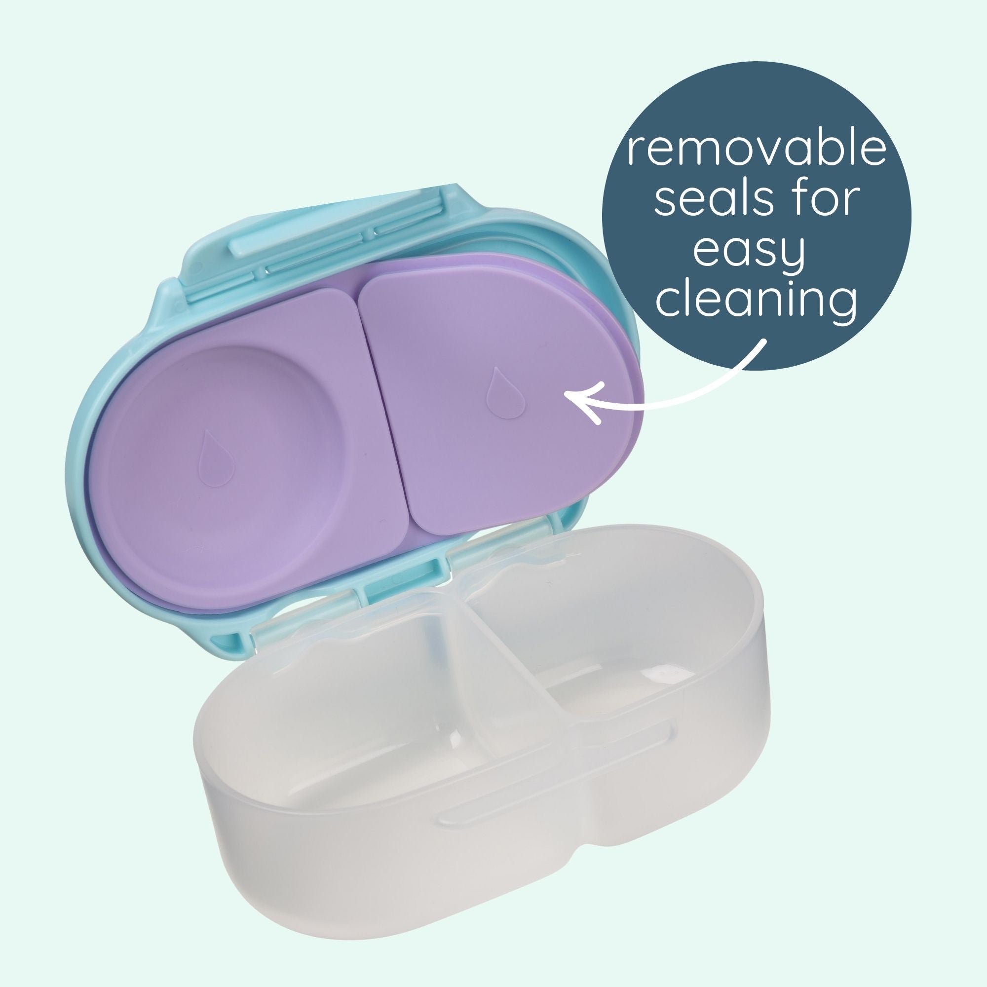 b.box Frozen Snackbox for Kids - Leak-Proof, 2 Compartments & Easy to Carry - Multicolor