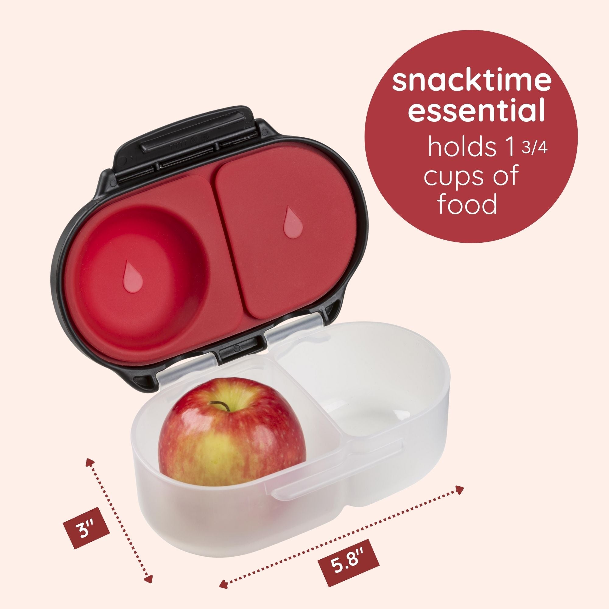 b.box Avengers Snackbox for Kids - Leak-Proof, 2 Compartments & Easy to Carry - Multicolor