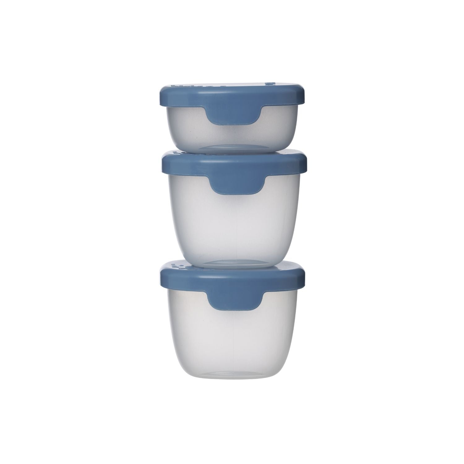 b.box Snack Tubs - Leakproof, Reusable & Portable Snack Containers Pack of 3 - Ocean Blue