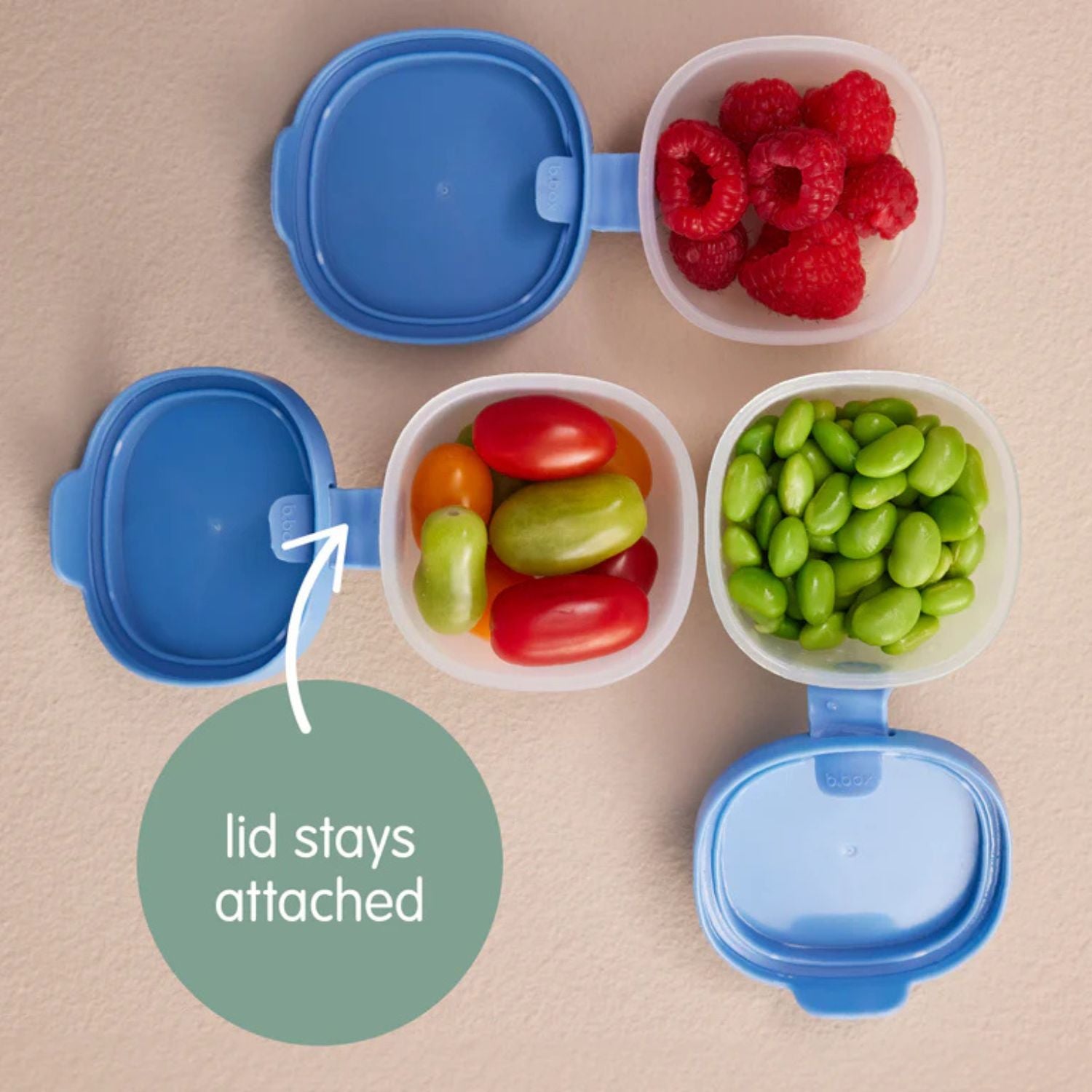 b.box Snack Tubs - Leakproof, Reusable & Portable Snack Containers Pack of 3 -  Berry Pink