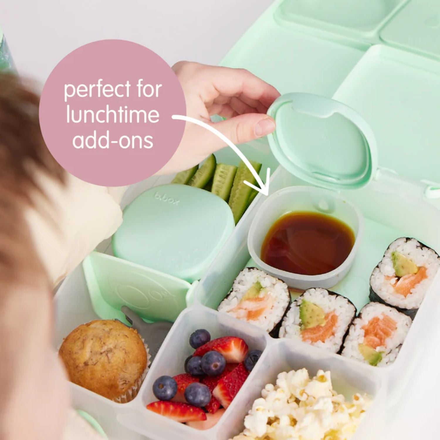 b.box Snack Tubs - Leakproof, Reusable & Portable Snack Containers Pack of 3 -  Berry Pink