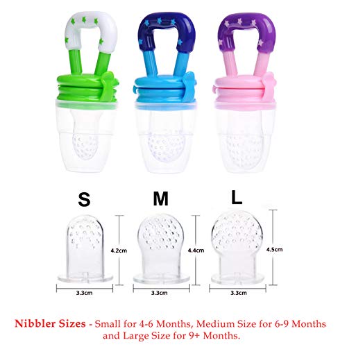 Safe-O-Kid, Veggie Fruit Nibbler/Silicone Food, Soft Pacifier/Feeder for Baby- Green