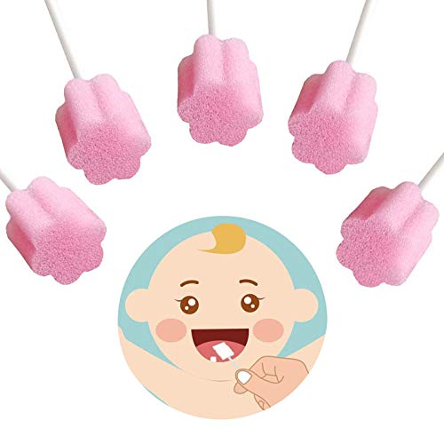 Safe-O-Kid, Baby Speech Therapy Mouth Swabs (100 Pieces)-Pink