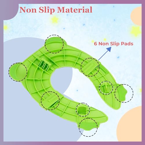 Safe-O-Kid- Portable Foldable Potty Seat- Green (Pack of 1)