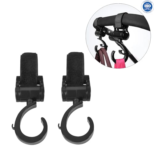 Safe-O-Kid- Metal Non-Slip Buggy/Pram Clips- Black (Pack of 1)