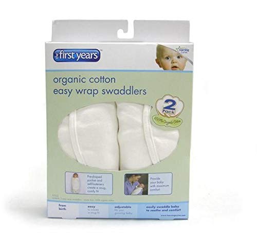 The First Years Swaddle Swaddler Organic Cotton (Pack Of 2) (Birth To 24 Months)