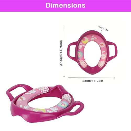 Safe-O-Kid, Soft Cushioned Potty Seat-Pink (4-36 Months)