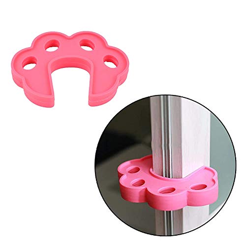 Safe-O-Kid- Pack of 4 Fit All Sleek Design Strong Silicone Door Stopper- Pink