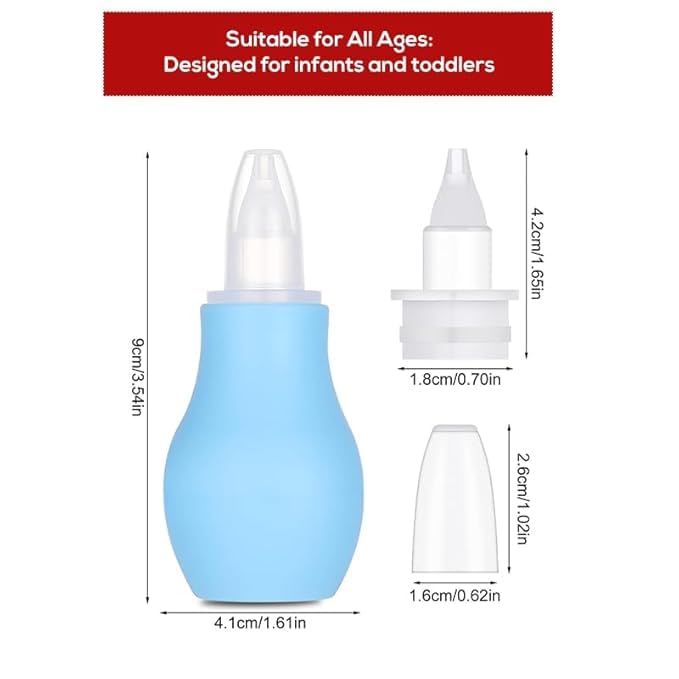 Safe-O-Kid- Silicone Baby Nasal Aspirator Vacuum Sucker- Blue (Pack Of 1)