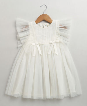 Sweetlime By AS Little Angel White Party Dress- White - The Mom Store