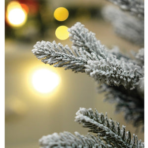 4.9 feet Snow Cherry Long Flat Leaf, Dense Christmas Tree, with free 4 Big size Blue Pastel Candy themed Ornaments, 150 cm with 400 Branch tips Home & Office Xmas Décor - Christmas