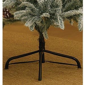 4.9 feet Snow Cherry thick rounded Leaf, Dense Christmas Tree, with free 4 Big size Pink disco Candy themed Ornaments, 150 cm with 450 Branch tips Xmas Décor - Christmas