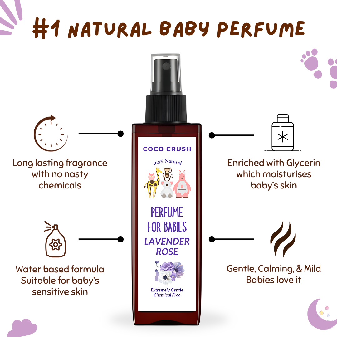 Coco Crush Natural Rose and Lavender Perfume for Babies - 100ML