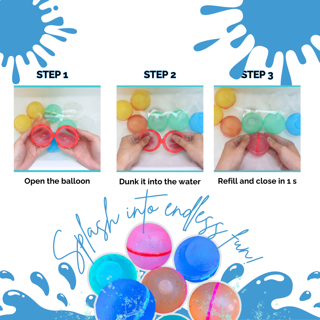 TWOO Aqua Bomb Reuseable Water Balloons (Pack of 6)