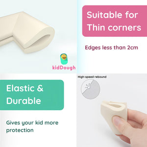 KidDough U-Shape Table Corner Guards for Kids Safety, White (8pcs/Pack) - The Mom Store