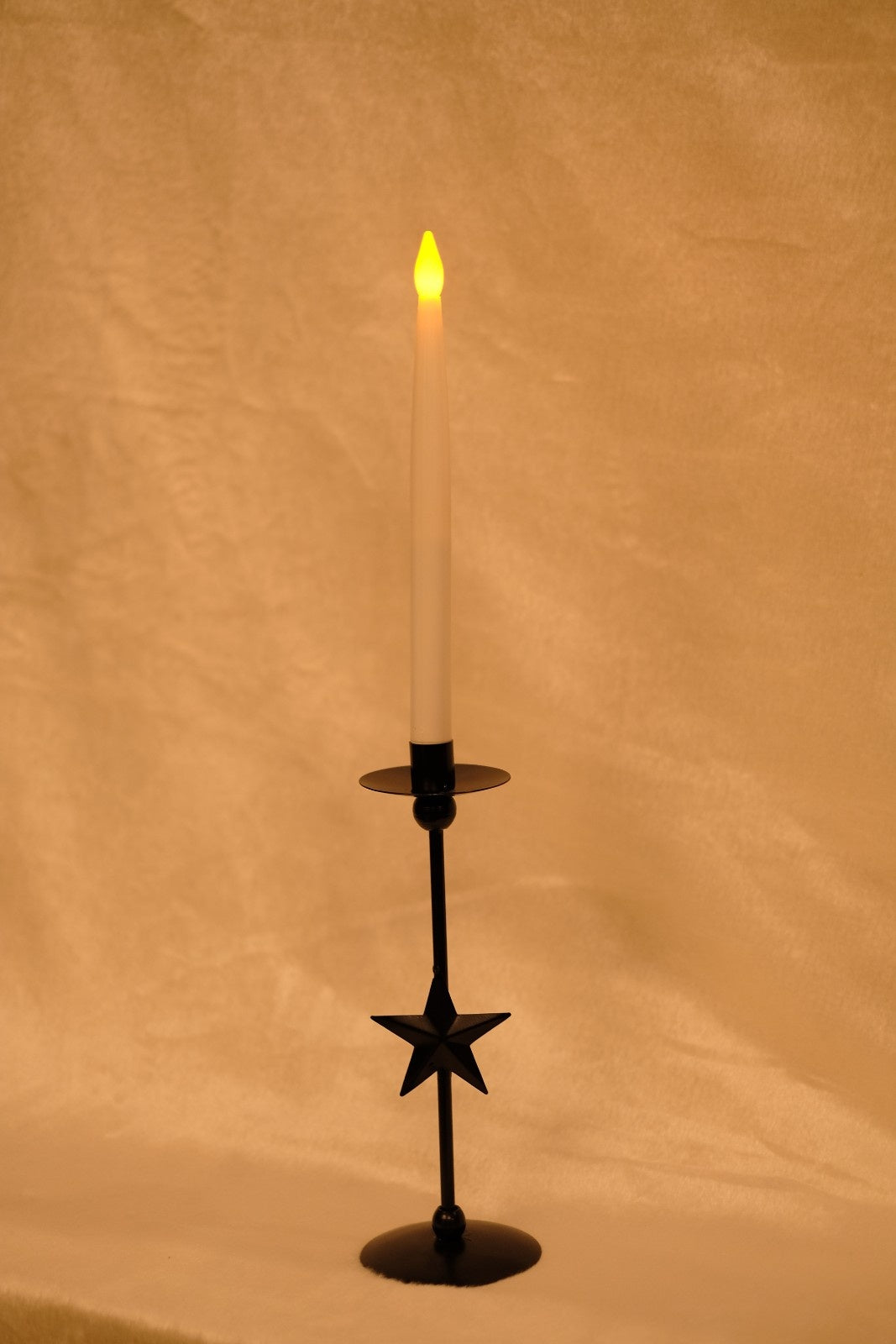 Swen MADALINA, tall midnight Star Taper Candle Holder by SWEN