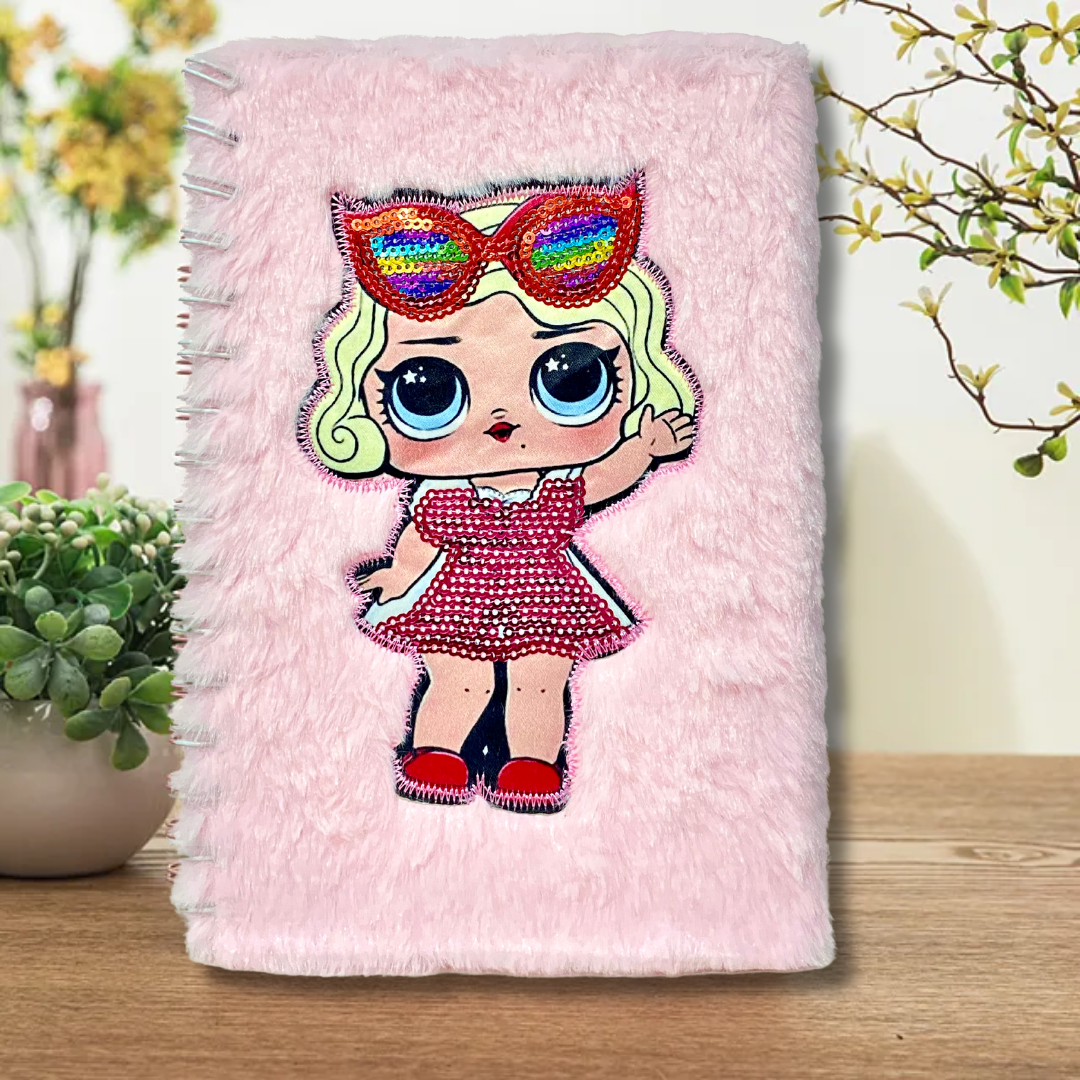 CuddleNest Cute Girl Fur Diary for Girls