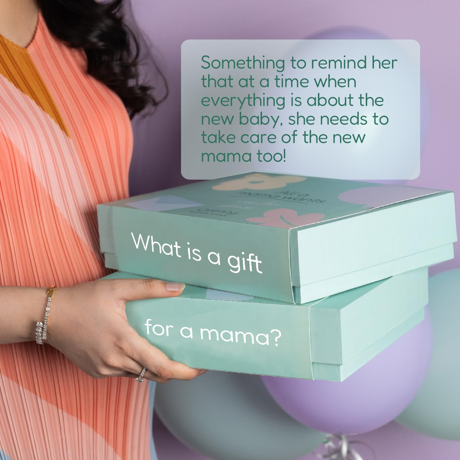 Orimii All A Mama Wants Gift Box with Pregnancy Safe Skincare - Baby Shower Gift Set