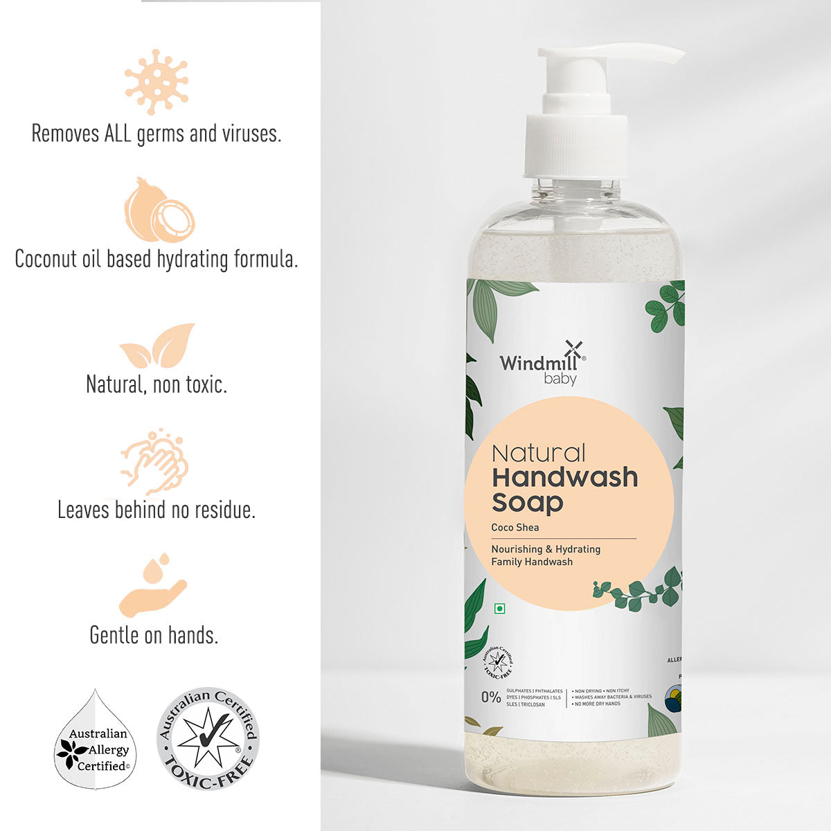 Windmill Baby Natural Coco Shea Handwash Liquid Soap- 450 ml