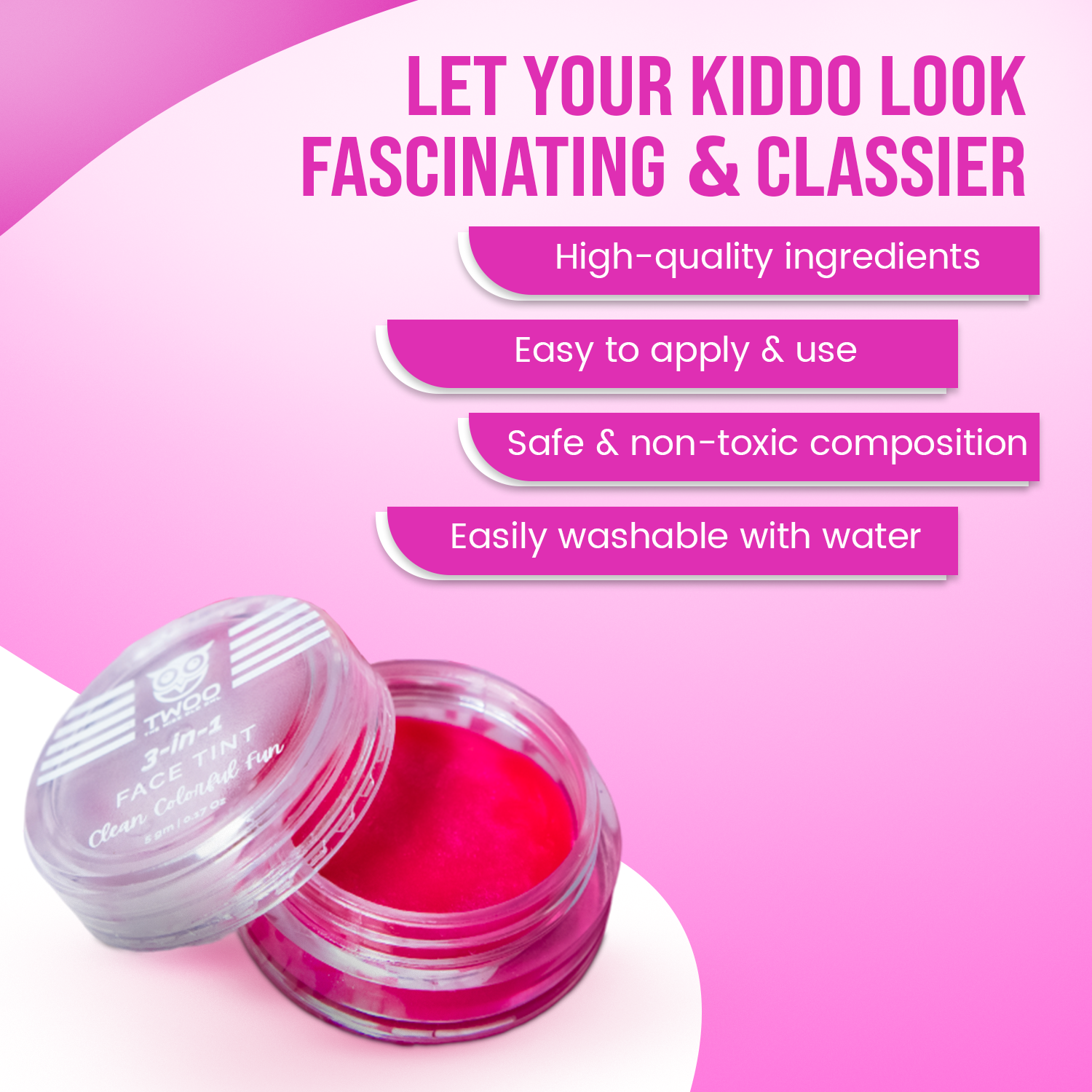 TWOO 3-in-1 Face Tint - Pixie Pink