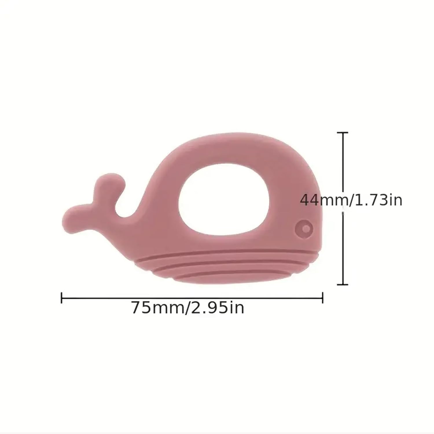 Playbox 3 Pcs BPA Free Silicone Whale Teether Teething Toys Soothe Babies Gums