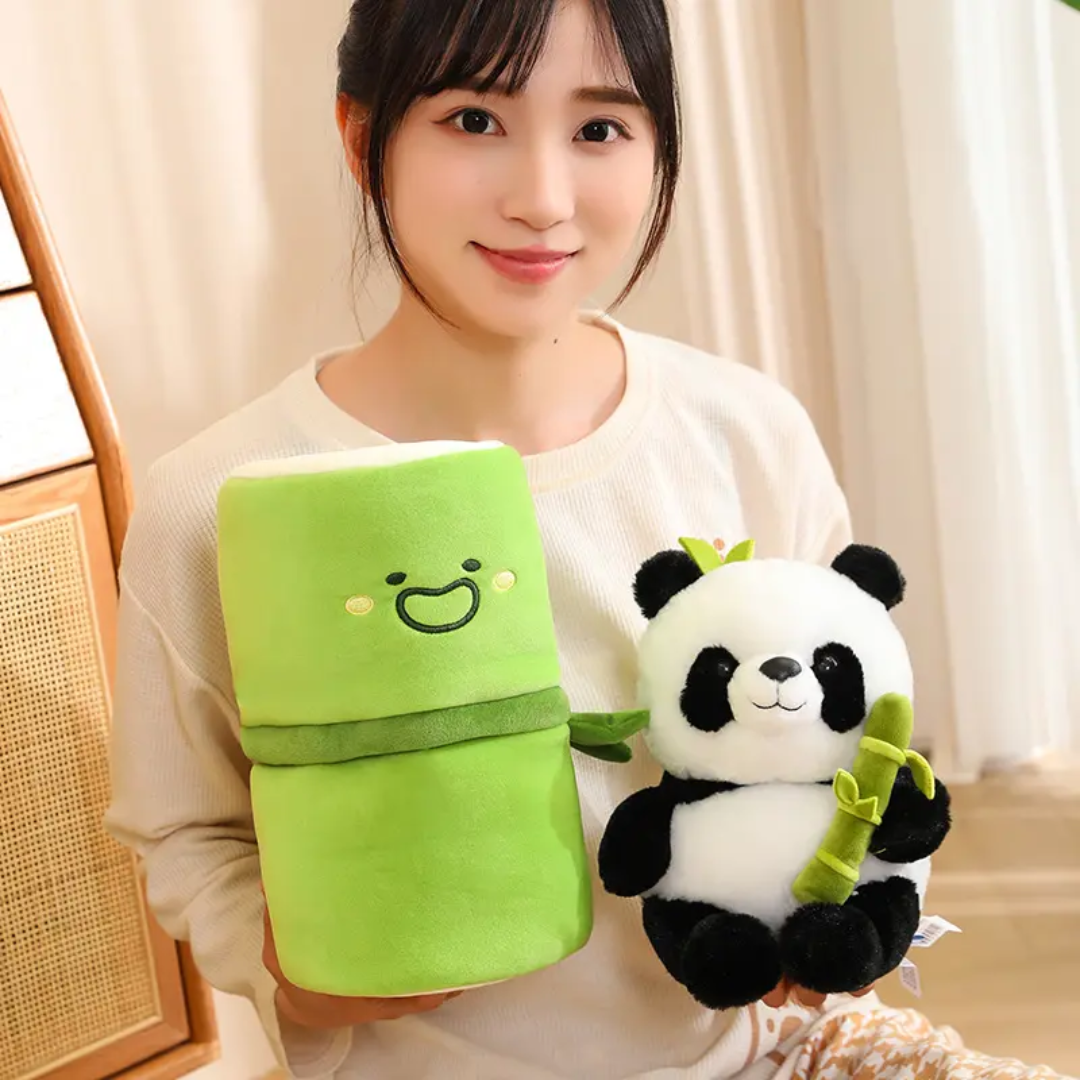 CuddleNest Bamboo Panda Soft Toy 25 cm | Adorable Plush Panda for Kids, Girls & Boys