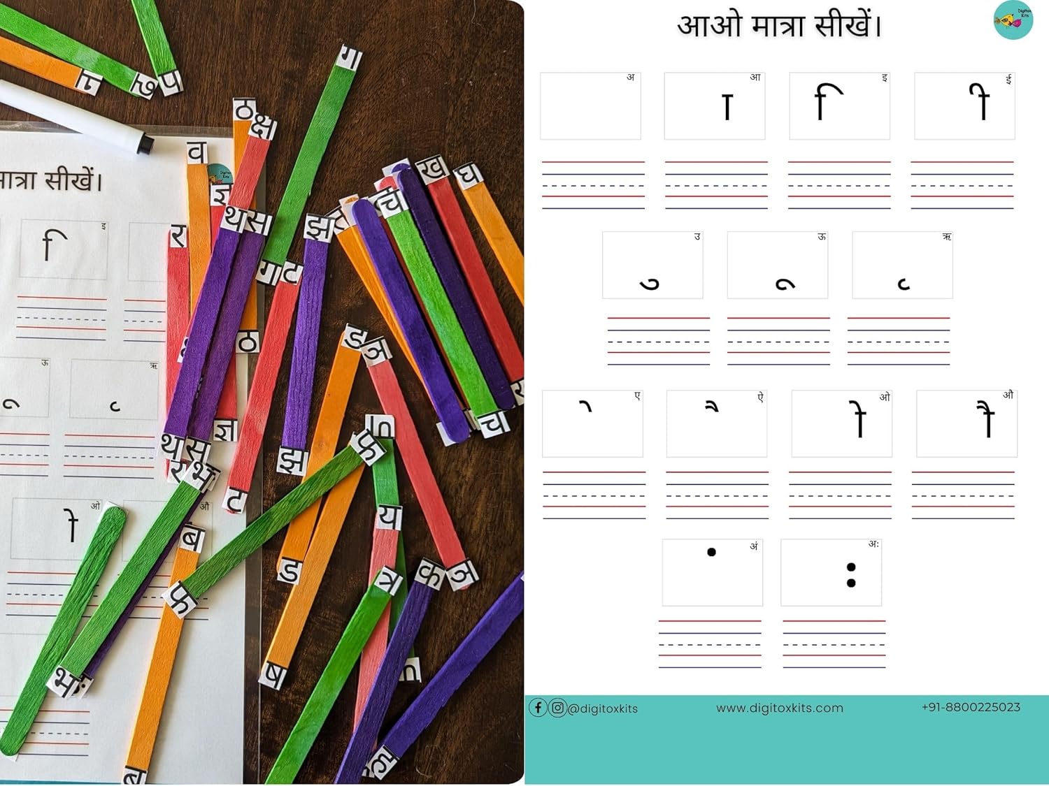 Digitox Fun with Hindi Letters DIY Activity Kit