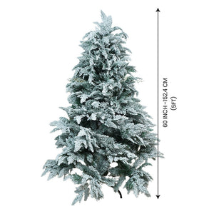 5 feet Snowy Large Leaves Artificial Christmas Tree Christmas Décor - Christmas