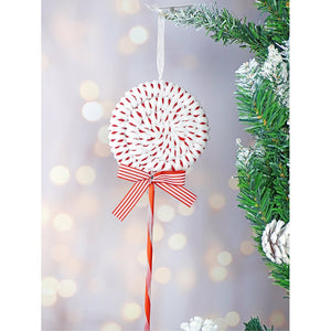 5 pcs Red Candyland themed big size Christmas Tree Ornaments - XMAS TREE ORNAMENTS