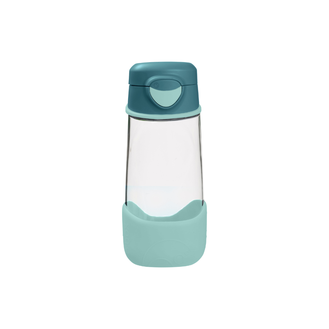 b.box Tritan Sport Spout Drink Bottle 450ml Emerald Forest Green