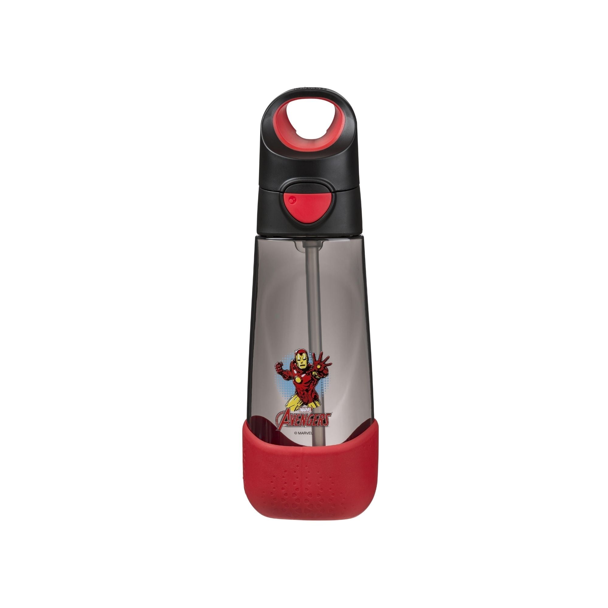 b.box Avengers Tritan Straw Drink Bottle 600ml - Durable, Spill-Proof & Kid-Friendly - Multicolor