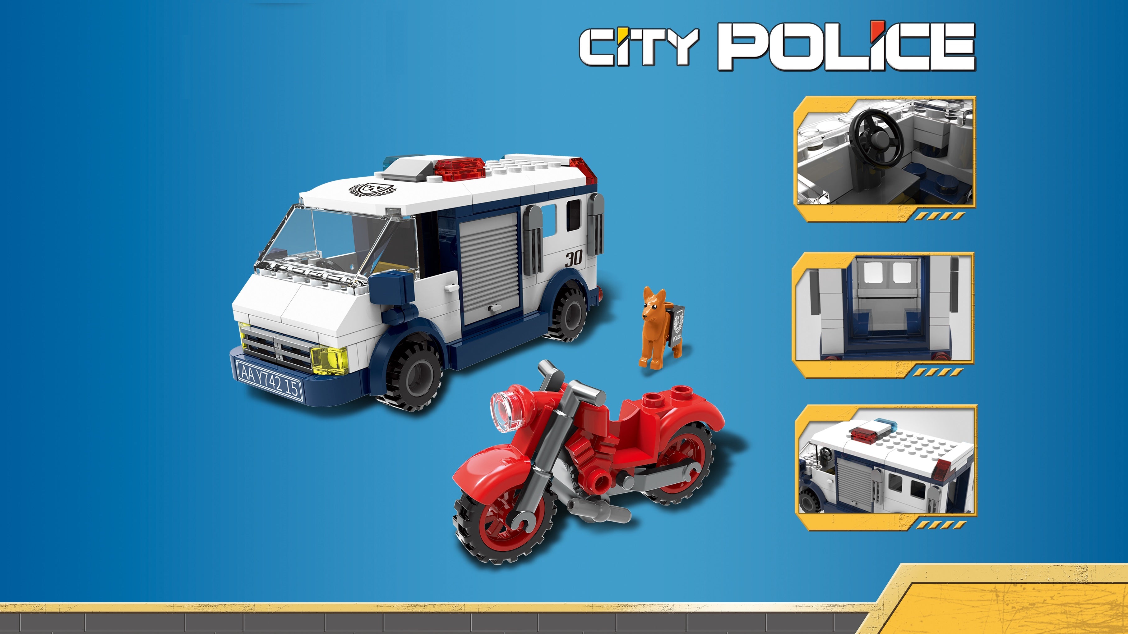 Playzu Building Blocks City Police Pursuit