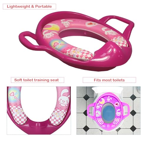 Safe-O-Kid, Soft Cushioned Potty Seat-Pink (4-36 Months)