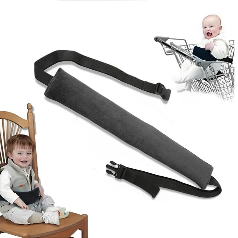 Safe-O-Kid- Baby Chair Safety Seat Strap Baby, Seat Belt for Travel/Home- Grey